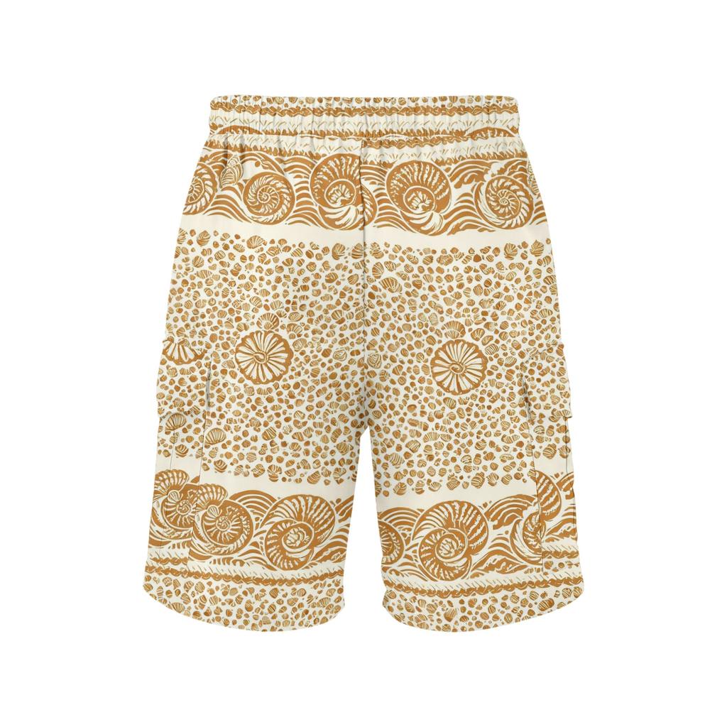 Men's Hawaiian Cargo Shorts Basic Casual Summer Outdoor Shorts