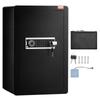 Single Door 4.0 Cu.ft Safe Box with Key Lock & Password LED Light Black