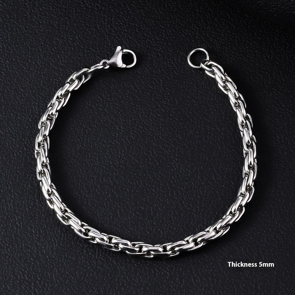 Bracciale da Uomo in Acciaio Inossidabile Semplice Prepotente Punk Alto Senso Cubano Acciaio al Titanio Bracciale Gioielli da Uomo