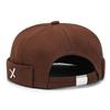 Fashion Letter Print Beanie Hats Men Docker Cap Skullcap Retro Brimless Hip Hop Hats Cotton Adjustable Spring Landlord Hat