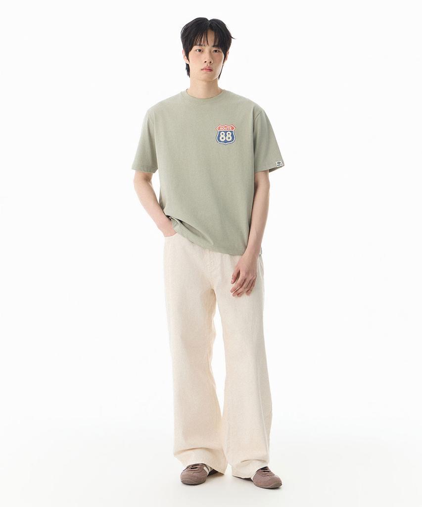 NOT ONLY FOR TODAY Route 88 Short Sleeve T-Shirt [Olive]