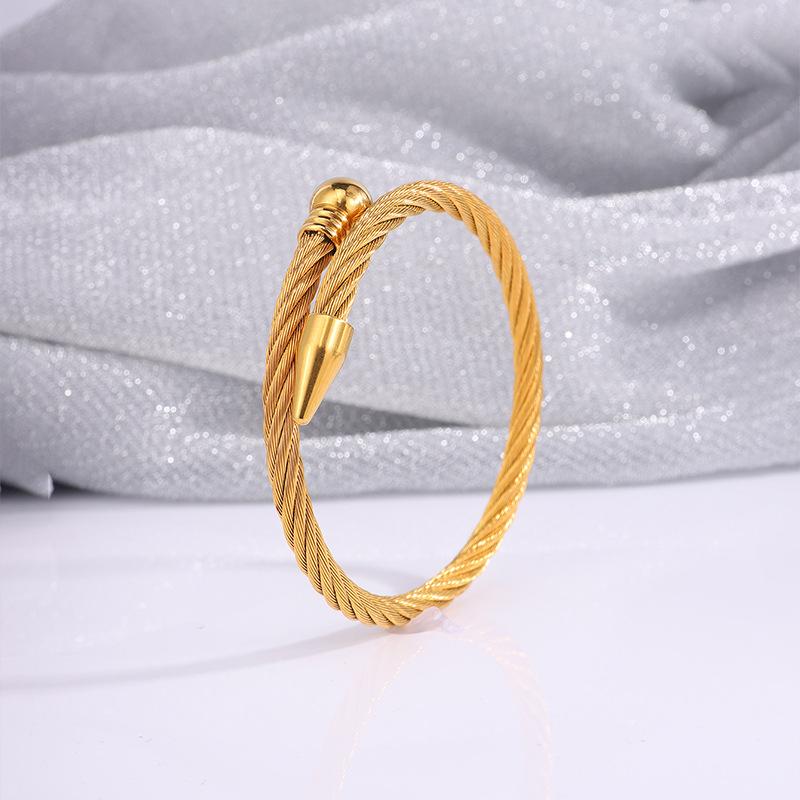 Steel Wire Nail Mouth Light Luxury Niche High-end Bracelet