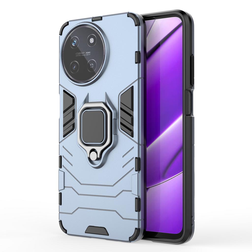 For Realme 11 4G (159.9x73.3x7.95mm) Phone Case PC+TPU Cover with Ring Kickstand