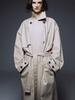 Umarmung Convertible Collar Oversized Trench Coat_Travertine