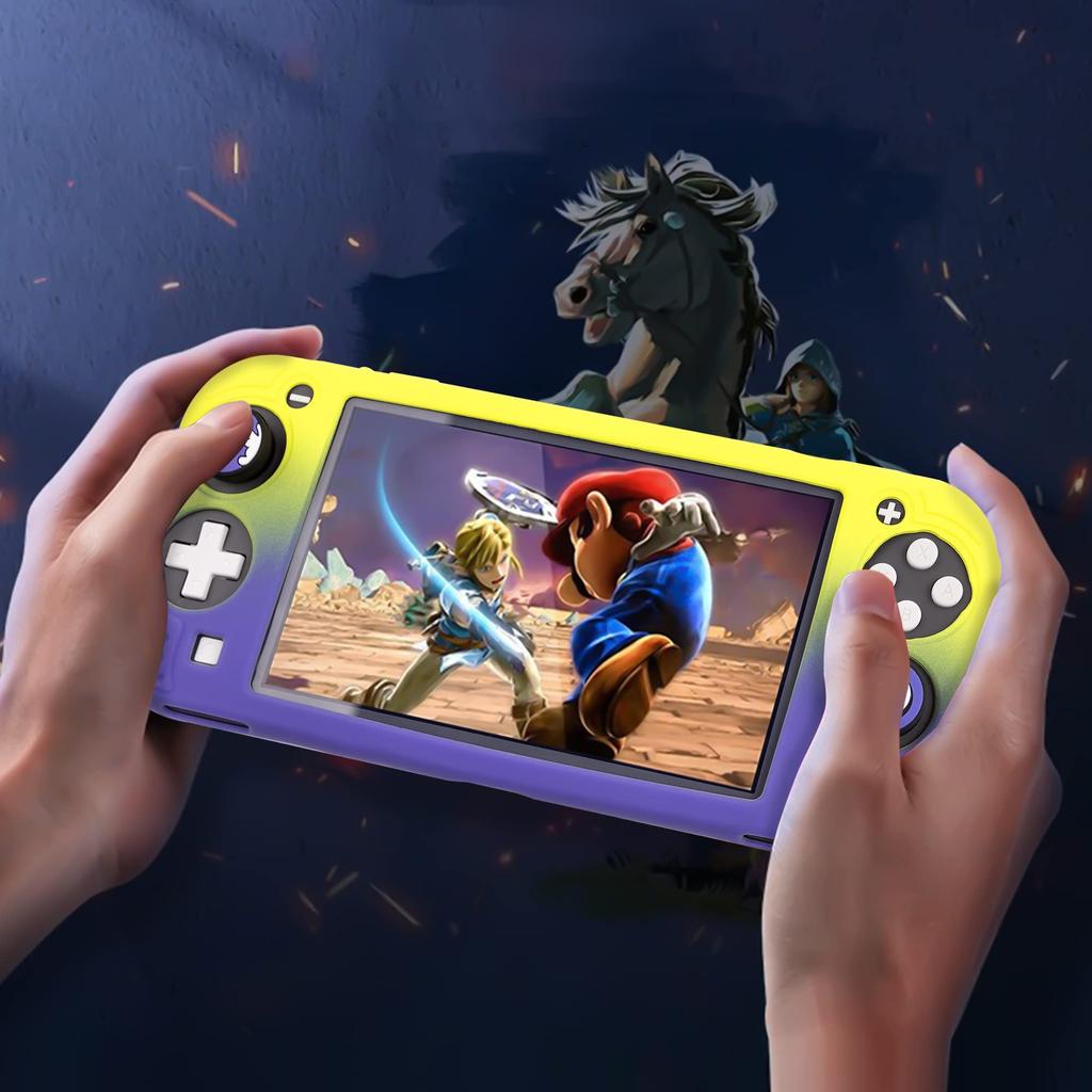 Switch Lite Silicone Morbido Completo Speciale Sottile e Confortevole Facile da Applicare e Impermeabile e Supporto Include 4 Copri Joystick e Custodia, Cover,