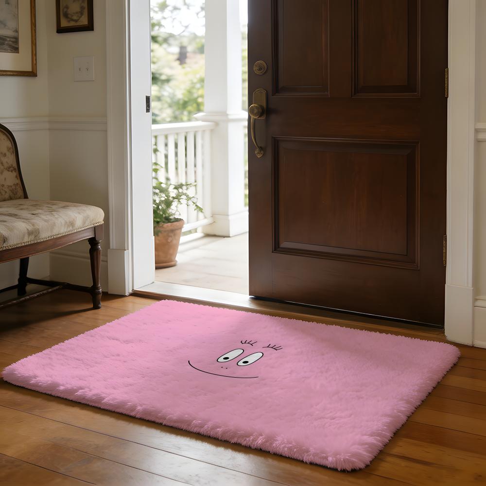

Floor Mat Soft Flannel Rug Non Slip Absorbent Mat for Bathroom Bedroom Home Decor Kwaii Anime B BarbapapaS 50x80cm