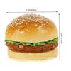 NOLITOY Realistic Simulation Hamburger Model for Photography Food Table and Educational Pretend Textured and 2-Piece Props, Samples, Decorations,