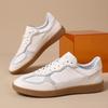European Station Men's Shoes Leather Retro Little White Shoes New Leather Casual Versatile Board Shoes Men's German Training Retro Trend Shoes