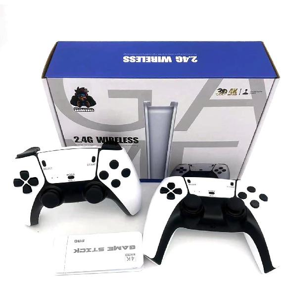 Новая беспроводная ретро игровая консоль-стик 2024, встроенные 23+ эмуляторов, более 40 000 игр, выход HDMI 4K и беспроводной контроллер 2,4 ГГц, Plug and Play TV M15-128G