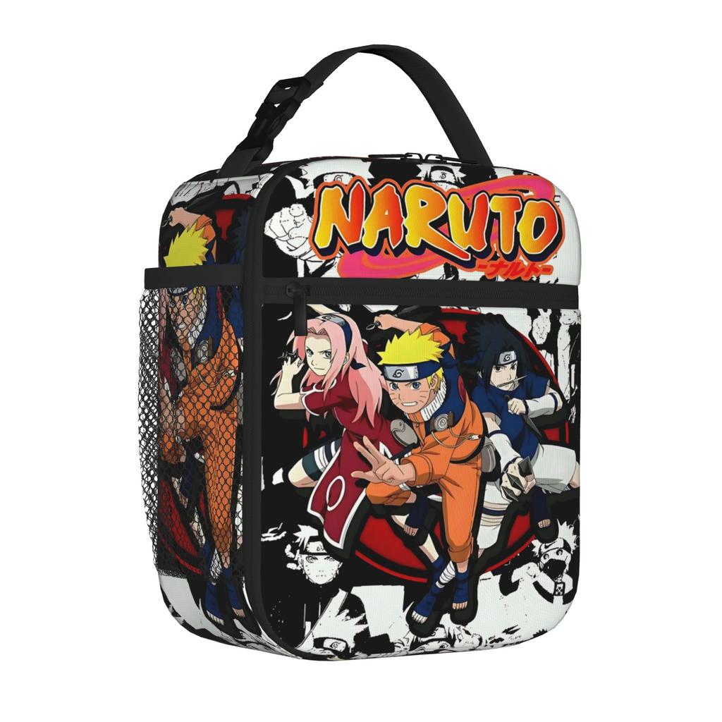 Naruto anime comic Insulated Lunch Bag Meal Pack Rice Bag  bolsa Student Bento Lunch Handbag Insulation