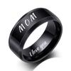 Gioielli di Moda Anello Incidi Nome Data Logo Altamente Lucidato All'Ingrosso Acciaio Inossidabile Matrimonio Fidanzamento Anelli di Marca Per Uomo Donna