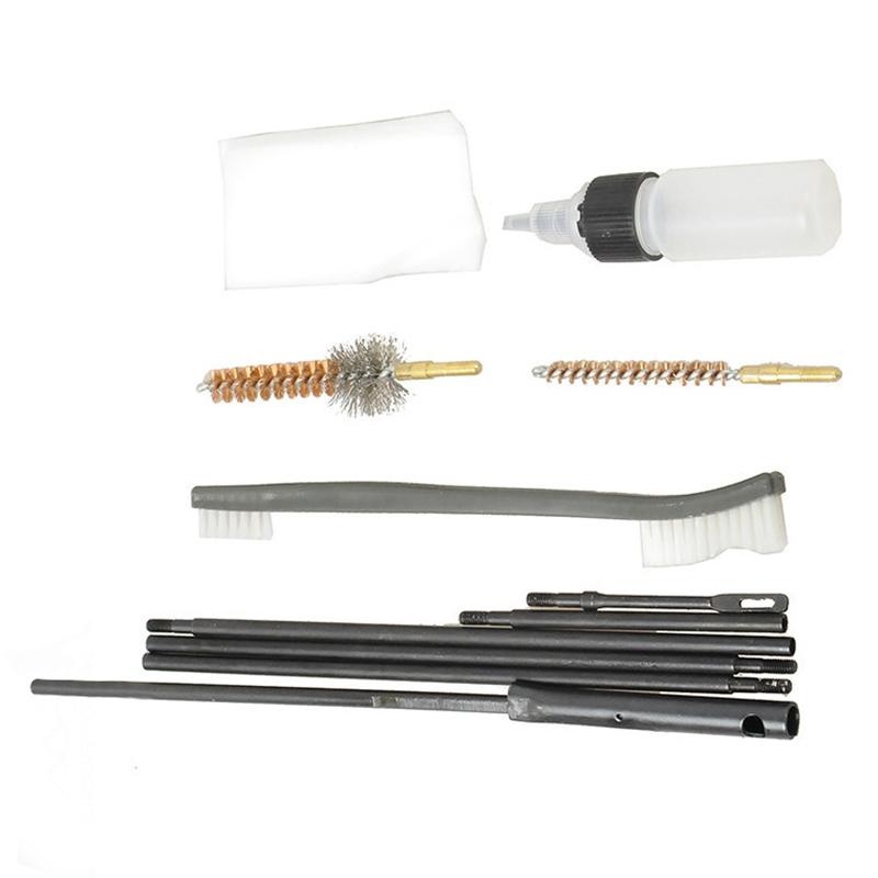 11pcs/set Gun Cleaning Derusting Accessories Kit Full Set Clean Brush for .22 Cal 5.56mm Rifles