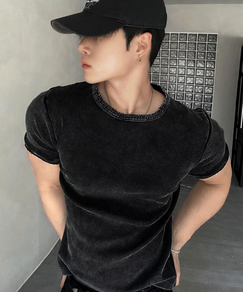 Siaosiko Pigment Round Muscle Fit Short Sleeve
