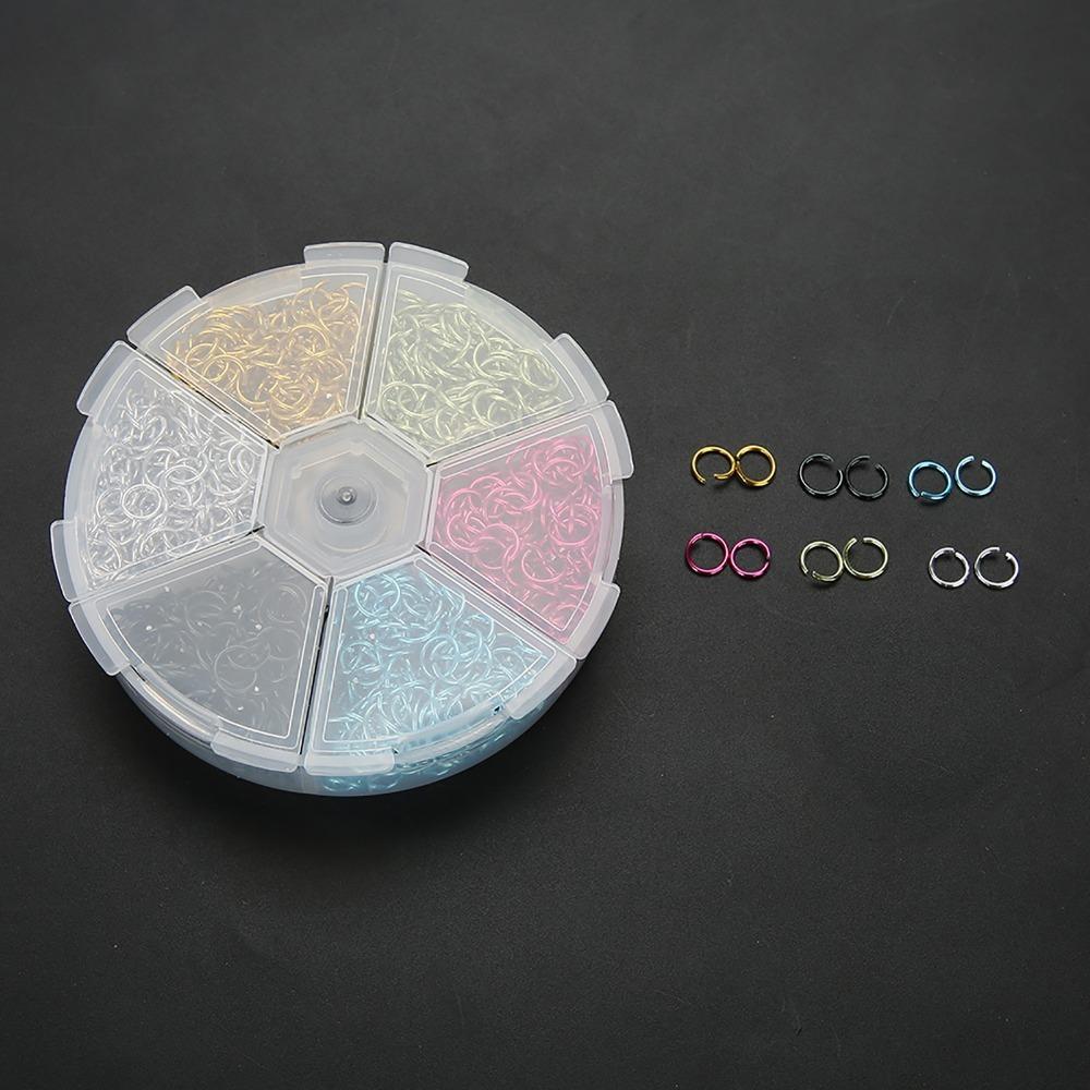 Plastic Box Jump Rings Multiple Colors Connector Ring Colorful Jewelry Findings  DIY Jewelry Craft