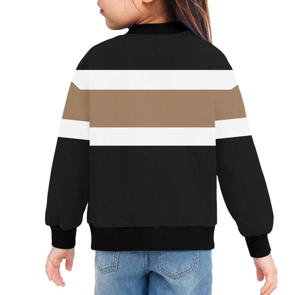 Kızlar Fermuarlı Ceketler Çocuklar Sonbahar Uzun Kollu Sweatshirtler Cepli Dış Giyim 5-15 Yaş