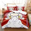 Terrible Mouse Cartoon Print 3PCS Bedding Set Soft Microfiber Duvet Cover 2 Pillowcases Hidden Zipper No Inner Core