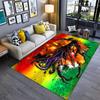 Vibrant Bob Marley Art Print carpet Suitable for all seasons Living room and bedroom mats Room Dormitory decoration Bathroom mat