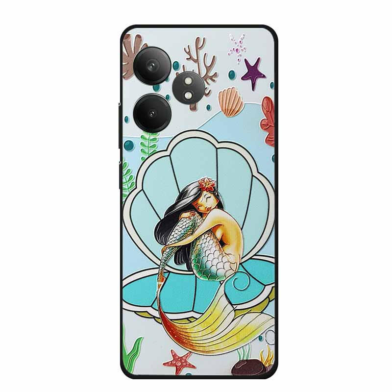 3D Emboss Case For Realme GT Neo6 Neo 6 SE 6SE Phone Case Flowers Silicone Soft Coque For Realme GT 6 T 6T Back Cover Case Funda