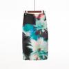 Digital Print Women's Pencil Skirt - Hip-Hugging, Half-Length