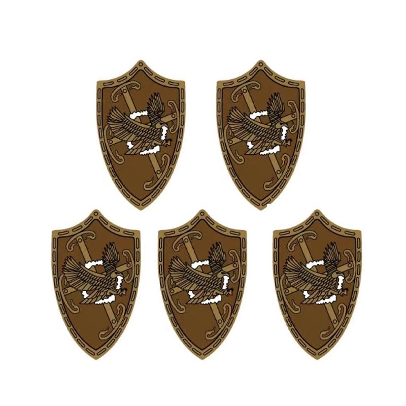 Medieval Military War Army Castle Knight Soldier Figures Building Blocks Weapon Cloak Helmet Shoulder Armor Flag Warrior Shield
