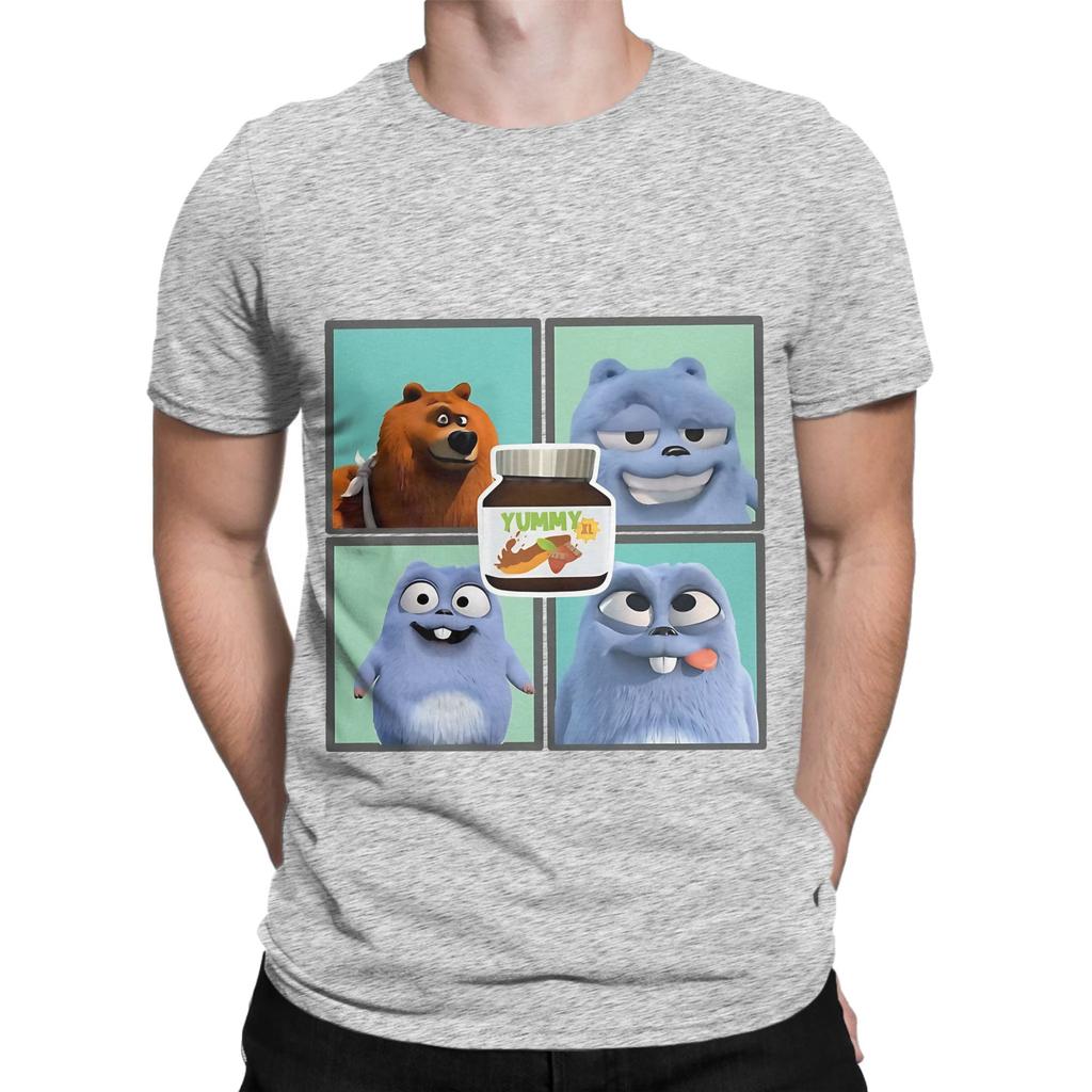 Grizzly and the lemmings Funny 100 Cotton TShirt Grizzy and the Lemmings Tees Tops For Unisex
