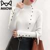 Women's Mock Neck Slim-Fit Long Sleeve Knit Top