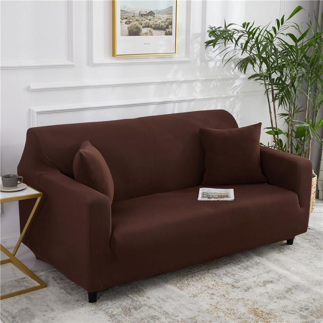 Elastic Solid Color Sofa Covers For Living Room Spandex All -Inclusive Couch Cover Sectional Sofa Cover Stretch Furniture Shield