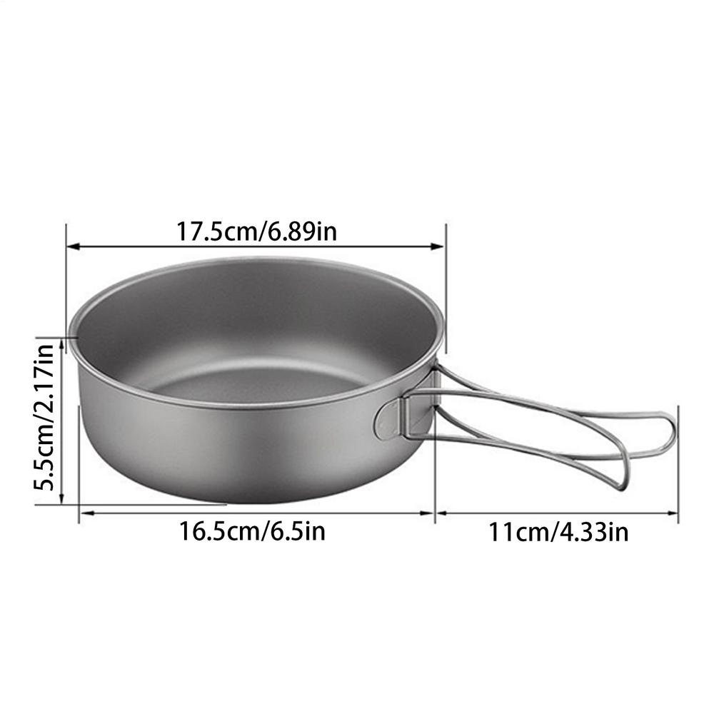 Backpacking Pan Non Stick Skillet With Foldable Handle Backpacking Pan Camp Cookware Pot For Outdoor Hiking Hunting Travel Road