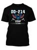 US Air Force alumni patternmens casual round neck cotton Tshirt with geometric US Air Force and American flag design