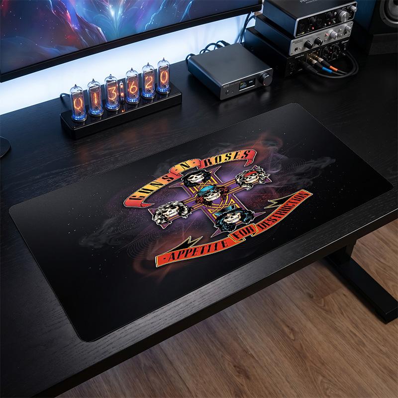 Guns N’ Roses Print Large Mouse Pad Smooth Surface Anti?Slip Desk Mat For Gaming Office Laptop Decoration