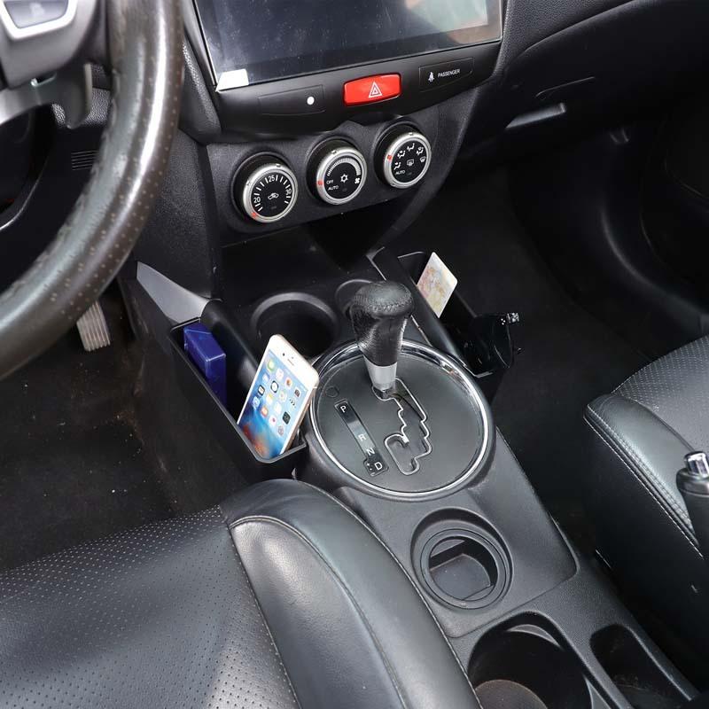 Suetlcoity For Mitsubishi Asx 2011-2018 Car Gear Shift Side Storage Box Stowing Tidying Organizer Container Case Car Accessories
