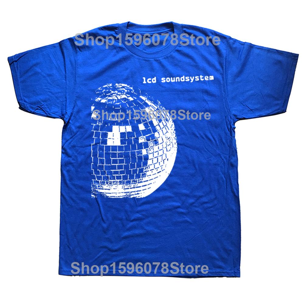 Funny 12 LCD Soundsystem Logo T Shirts Men Women Pure Cotton Humor Streetwear Tee Shirt Short Sleeve Unisex Loose Clothing