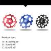Track Pulley for Mountain Bike, Road Bike, 11T, 13T,15T, Bearing & Pulley Guide