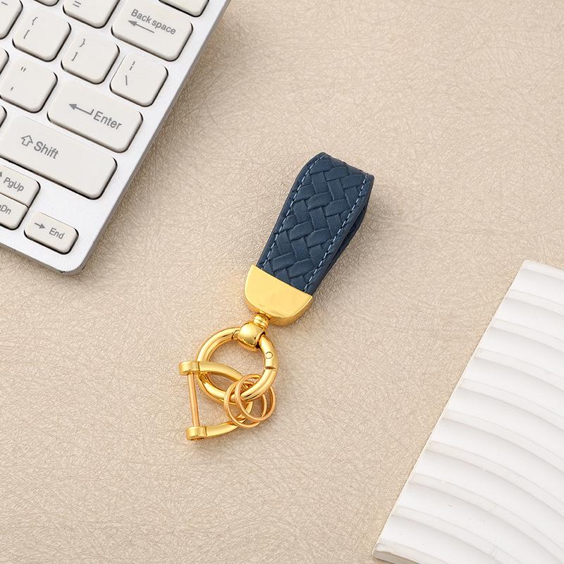Luxury PU Leather Anti-Lost Motorcycle Car Keychain Pendant