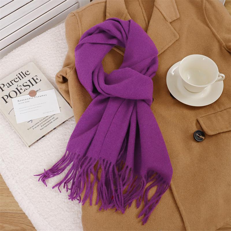New 69 Color Winter Scarf for Women Long Warm Cashmere Scarves Hijab Solid Lady Shawl Wrap Female Pashmina Bandana Poncho Stoles