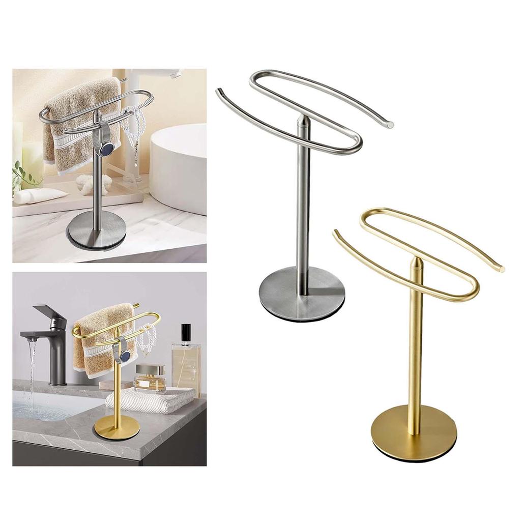 Hand Towel Stand Watch Holder Rust Resistant Antiskid Bottom Multipurpose Height 31cm Space Saving for Dressing Tables Accessory