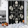Halloween Skull Pattern Bathroom Shower Curtain With 12  Hooks Home Bathroom Decor And Accessories
