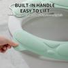 2Pcs/Set Waterproof Toilet Seat Cover Washable Universal Soft Toilet Seat Cushion Seat Lid Pad Solid Color Bathroom Accessories