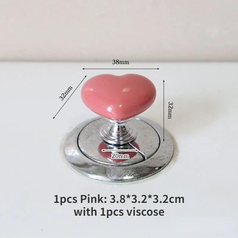 Griff Wc Drücken Taste Herzförmige Drücken Tank Push-Schalter Wc Badezimmer Dekor Wasser Drücken Spülung Taste Hause Werkzeuge