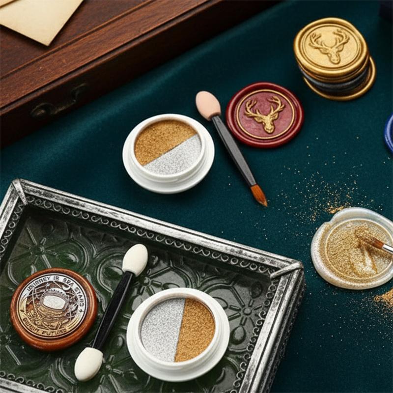 1pcs Fire Lacquer Glitter Wax Seal DIY Wax Steel Stamps Painted Paste Invitation Card Decor Invitation Seal Coloring SB0128