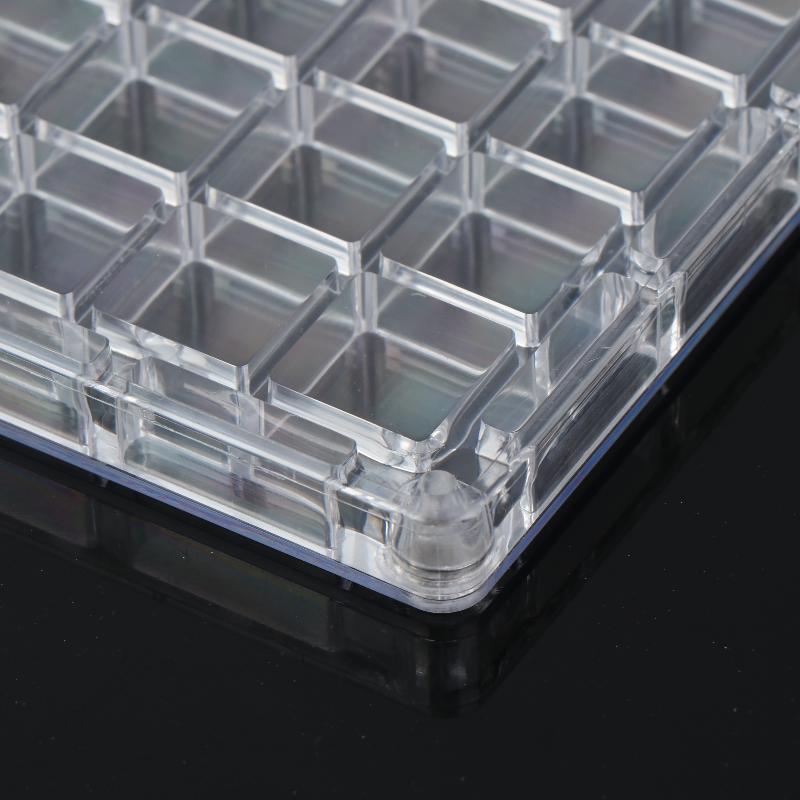 Acrylic Magnetic Seashell Display Box 36 Grids Transparent Compartment Organizer for Collectible Seashell Pin Badge Home Display