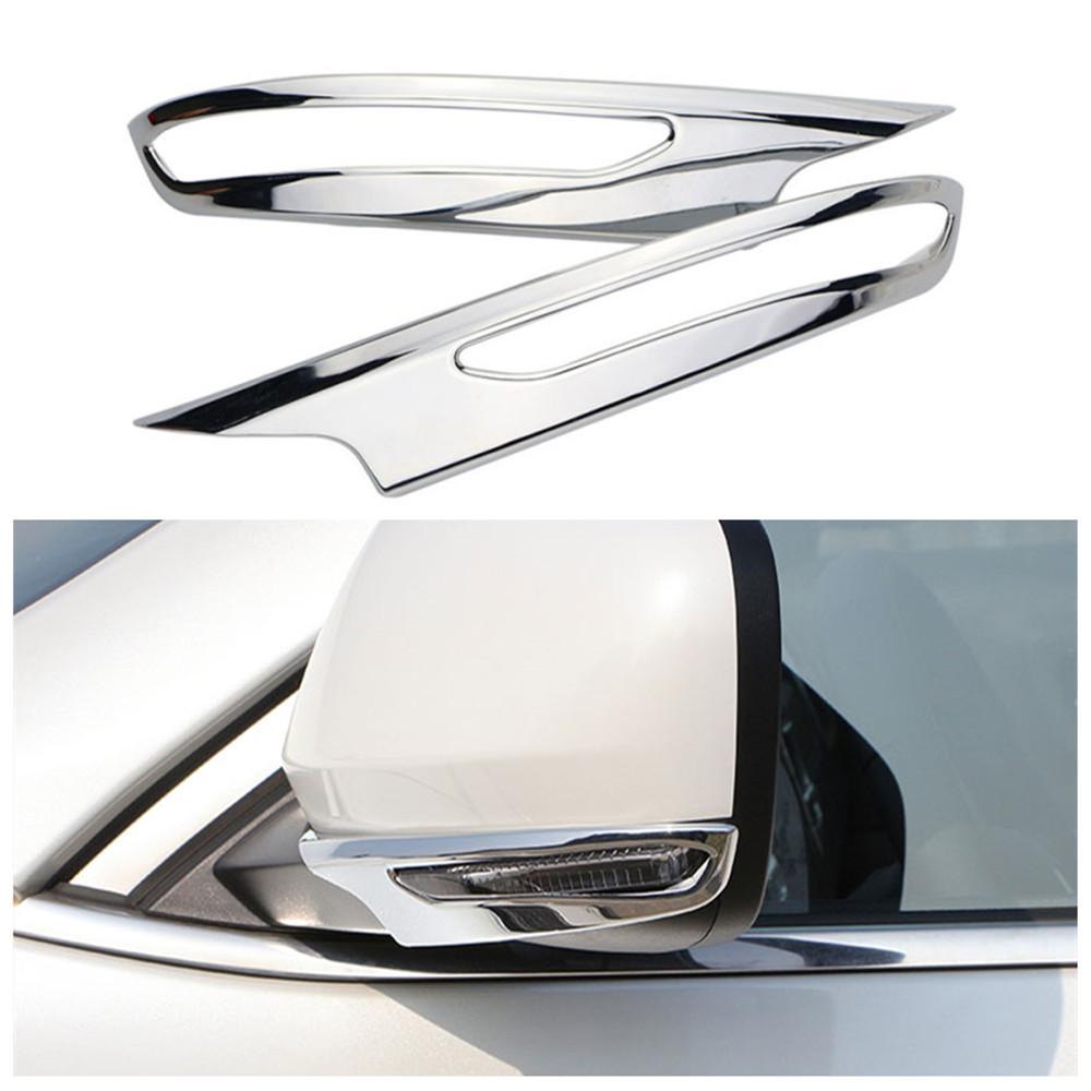 2pcs ABS Chrome Car Rear View Eyebrow Side Mirror Cover Stick Trim Frame Lamp for Renault Koleos 2017 2018 2019 2020 2025 Acc
