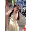 Sweet little fly sleeve dress women's summer fresh milk sweet princess cake dress waist fluffy skirt