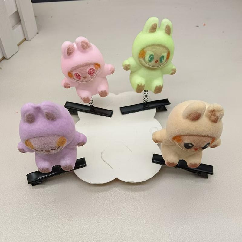 5 Buc. Clipsuri de Păr 3D Labubu Clipsuri de Păr cu Arcuri Desen Animat Plus Păr Ace de Păr Bricolaj Clip Cioc de Rață Accesorii de Păr pentru Copii