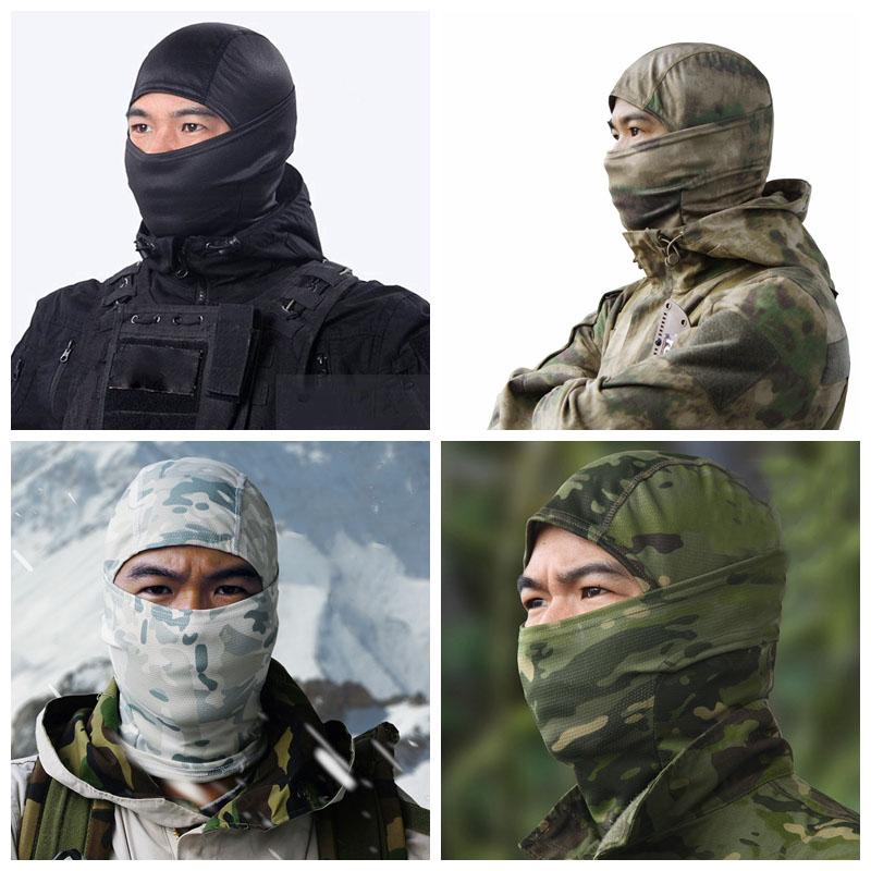 Military CP Balaclava Full Face Scarf Bicycle Neck Head Warmer CS Wargame Hunting Ski Athletic Scarf Tactical Men Camo Bandana