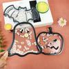Fruit Wine Cup Tray Mold Halloween Pumpkin Bat Silicone Epoxy Resin Coaster Mold Used To Make Agate Pieces Coasters