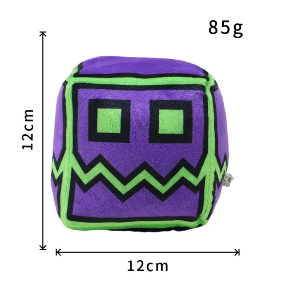 !!Juguetes de Peluche Cubo Geometry Dash Almohada Pequeña Muñeco de Peluche Relleno Colgante Cuadrado Juego Lindo Decoración para el Hogar Regalo de Cumpleaños para Niños