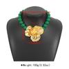 Tooxika Exaggerated Personality Flower Pendant Necklace Women Sweet Atmosphere Multi-coloured Beaded Necklace