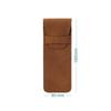 Portable Vintage Leather Pen Case Mini Protective Pen Bag Minimalist Flip Stationery Organizer Bag For Women Men Business Travel