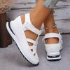 Plus-size Women Wedge Roman Sandals Velcro Strap Platform Casual Summer Shoes